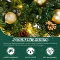 thumbnail image 5 of 60in Pre-Lit Artificial Christmas Wreath with Warm White LED Lights, SESSLIFE Modes Remote Control, 600 Tips and DIY Golden Ornaments, for Front Door Indoor Outdoor Holiday Decor, 5 of 8