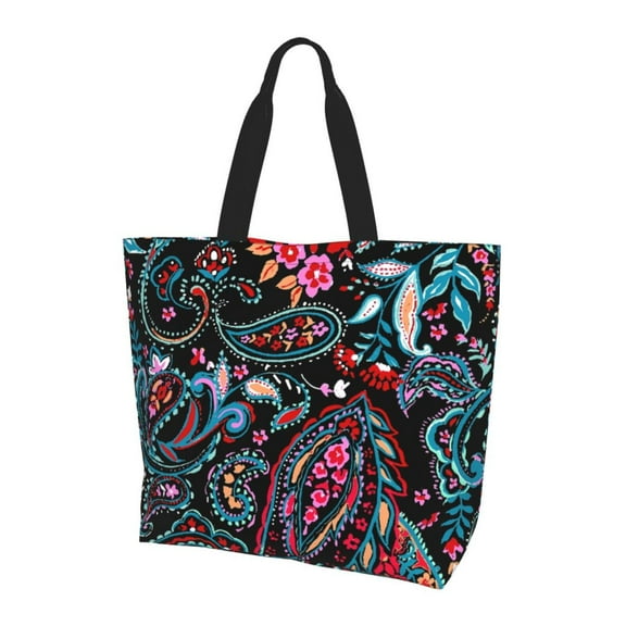 Yiaed Paisley Print Handbag for Women Tote Purse Shoulder Bag Large Fashion Hobo Purse Handbag Shopping Tote