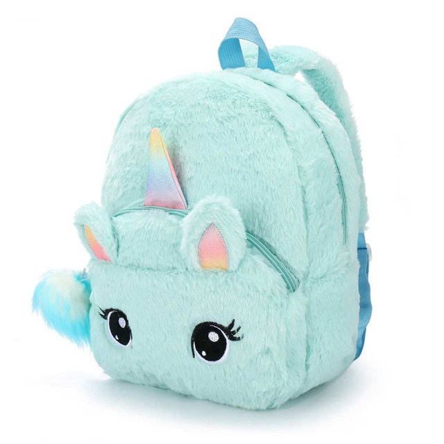 Mochila de unicornio de peluche, linda mini mochila de unicornio para niñas y niños, mochilas escolares para guardería, rosa/azul Zhivalor 2033029-1