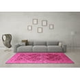 thumbnail image 3 of Ahgly Company Indoor Round Oriental Pink Industrial Area Rugs, 7' Round, 3 of 4