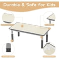 thumbnail image 4 of Garvee Kids Rectangular Activity Table and Chair Set 5-Piece, Adjustable Height , Gray, 4 of 10