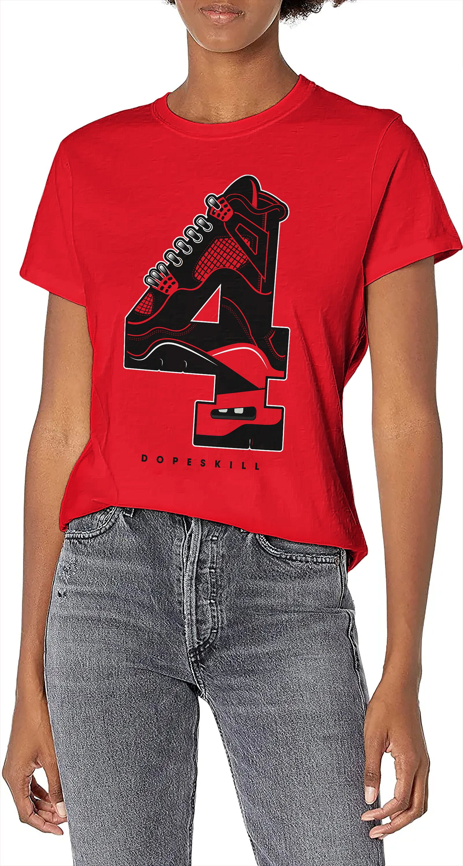 jordan 4 red thunder shirt