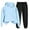 Light Blue 01, variant on Women's 2 Piece Sweatsuits Hoodie and Joggers Pant Sets with Pockets Long Sleeve Tracksuit Sports Sweat Suits (XL, Pink 01)