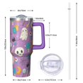 thumbnail image 2 of Spooky Halloween Tumbler, Pumpkin Bat Cup with Handle and Straw 40oz, Insulated Water Bottle Gift, 2 of 5