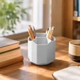 thumbnail image 6 of Rotating Pen Container Student Desk Organizer, Multi Compartment Pen Holder with Note Tray, 360 Degree Smooth Rotation Storage, Office S*chool Makeup Brush Holder Box, 6 of 8