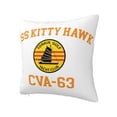 thumbnail image 2 of Funda de almohada súper suave con cremallera para dormitorio, sofá, sillón, USS Kitty Hawk (CV-63), fundas de almohada mullidas y acogedoras para todas las estaciones, almohada cuadrada, 2 of 8