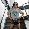 thumbnail image 5 of Women's Gameday Couture Gray Binghamton Bearcats Iconic Edge Rhinestone V-Neck T-Shirt, 5 of 7