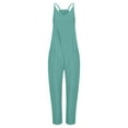 thumbnail image 3 of Dyegold Jumpsuits for Women Casual, Summer Jumpsuit for Women One Piece 2023 Trendy Spaghetti Strap Wide Leg Rompers Harem Long Pants Overalls With Pockets, 3 of 5