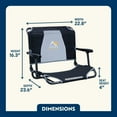thumbnail image 3 of GCI Outdoor Big Comfort Stadium Seat With Armrests and Back Support for Bleachers, Black, 3 of 12