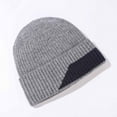 thumbnail image 5 of SYMOID Womens Fleece Lined Acrylic Beanie - Gray Cuffed Ribbed Knit, Warm Cold Weather Headwear, One Size Fits Most Female Adults,Size Free Size, 5 of 7