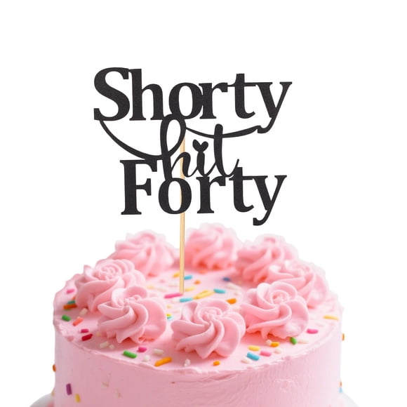 Decoración para tartas Penitue Shorty Hit Forty 40th Birthday, color negro