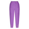 thumbnail image 4 of WENWU Women'S Pants Casual Pants Women Purple Pants Lounge Pants for Women Wide Leg Cargo Pants for Women with Pockets Fall Pants for Women, 4 of 5