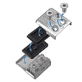 thumbnail image 4 of Glass Clamp, 8 Pack Stainless Steel Square Clamp 6-8mm Glass Clip Clamp Bracket Flat Back -JA, 4 of 4