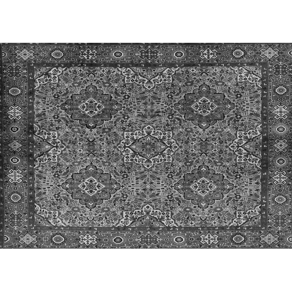 Ahgly Company Indoor Rectangle Persian Gray Traditional Area Rugs, 7' x 9'