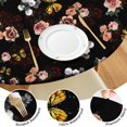 thumbnail image 4 of Fitted Round Tablecloth with Elastic Edge and Floral Texture, Polyester Fabric for Spring Decor or Daily Use, Fits 44-52 Inch, 4 of 7