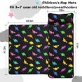 thumbnail image 5 of Dinosaur and Silhouette Black Pattern Teens Toddler Nap Mat with Pillow, Sleeping Mat Bag for Preschool Daycare 51"x22", 5 of 6