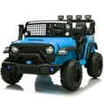 thumbnail image 3 of Joyracer 24V Ride Ons, 4WD Electric Truck for Kids, Power Car Wheels, Outdoor Toy with Remote, Bluetooth, USB, LED Lights, Blue, 3 of 10