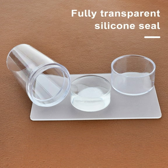 dianhelloya 1 Set French Nail Stamp Set Easy to Use Reusable Natural Clear Silicone Stencil for French Manicures Clear