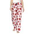 thumbnail image 2 of Lsque Realistic Maple Leaf Print Women's Pajama Pants, Lounge Pant - Comfortable Home Wear,Elastic Waistband, Stylish Design-X-Large, 2 of 9