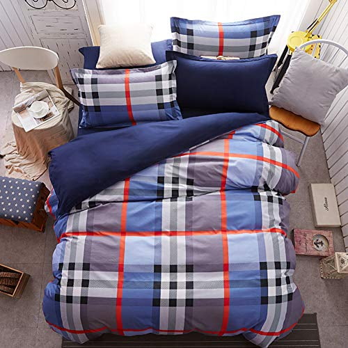 LAMEJOR Duvet Cover Sets Queen Size Plaid Buffalo Check ...