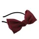 thumbnail image 5 of diadema con lazo de satén, diadema de moda para mujer, rojo vino, 0,31 pulgadas de ancho., 5 of 7