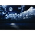 thumbnail image 2 of wall26 - Night Time View of The Moon Swimming in a Sea of Clouds- Wall Mural, Removable Sticker, Home Decor - 66x96 inches, 2 of 6