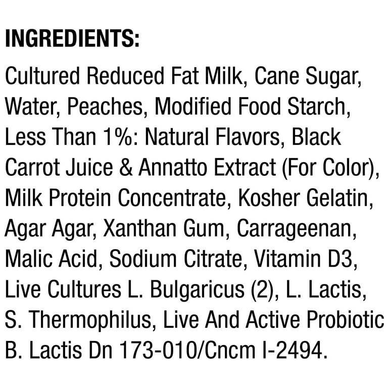 Activia Peach Probiotic Low Fat Yogurt Cups, 4 ct / 4 oz - Food 4 Less