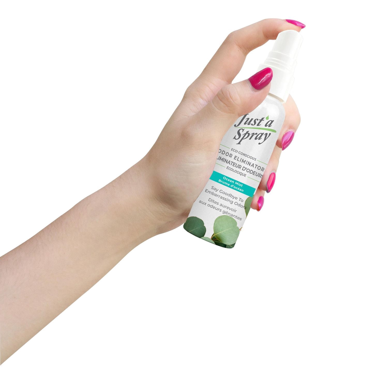 Just'a Spray Toilet Odor Eliminator, Ocean Mist, 55 ml, Pre-Poop Spray, up to 100 Uses