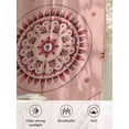 thumbnail image 6 of Sheer Curtains 63 Inch Length, Pink Floral Semi Sheer Curtains Light Filtering Window Treatment, Circular Flowers Ethnic Abstract Aesthetic Privacy Voile Drapes for Living Room Bedroom 52x63 Inch, 6 of 7