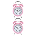 thumbnail image 2 of Methold Reloj despertador Retro con campana doble, reloj analógico de Metal silencioso con luz nocturna para de escritorio para el hogar, la Type2 NO2, 2 of 6