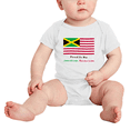 thumbnail image 2 of Proud to Be Jamaican American Flag Cute Baby Bodysuit Romper (White, 0-3 Months), 2 of 5