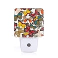 thumbnail image 1 of Fotbe Retro Floral Butterfly Luz Nocturna LED, Luz de Noche con Sensor de Luz Natural de Anochecer a Amanecer, Se Enchufa a la Pared, Blanco Cálido 0.5W-EU, 1 of 7