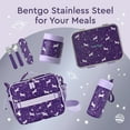 thumbnail image 6 of Bentgo Kids Stainless Steel Prints Leak-Resistant Lunch Box - 3-Compartments with Bonus Silicone Container, Durable, Eco-Friendly, Dishwasher Safe, BPA-Free, Ideal for School, Ages 3+ (Unicorn), 6 of 8