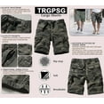 thumbnail image 5 of TRGPSG Men's Camo Shorts with 6 Pockets Elastic Waist Cargo Shorts,Army Camo 30, 5 of 6