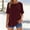 Wine, variant on Fglymey Casual Summer Short Sleeve Round Neck Loose T Shirt Basic Tees Tops for Women Brown M