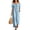 Light Blue 17, variant on Karymi Dresses for Women Off Shoulder Ruffle Maxi Dress, Front Tie V Neck Puff Short Sleeve Loose Flowy Casual Vacation Sundress With Side Pockets Wedding Guest Dresses for Women