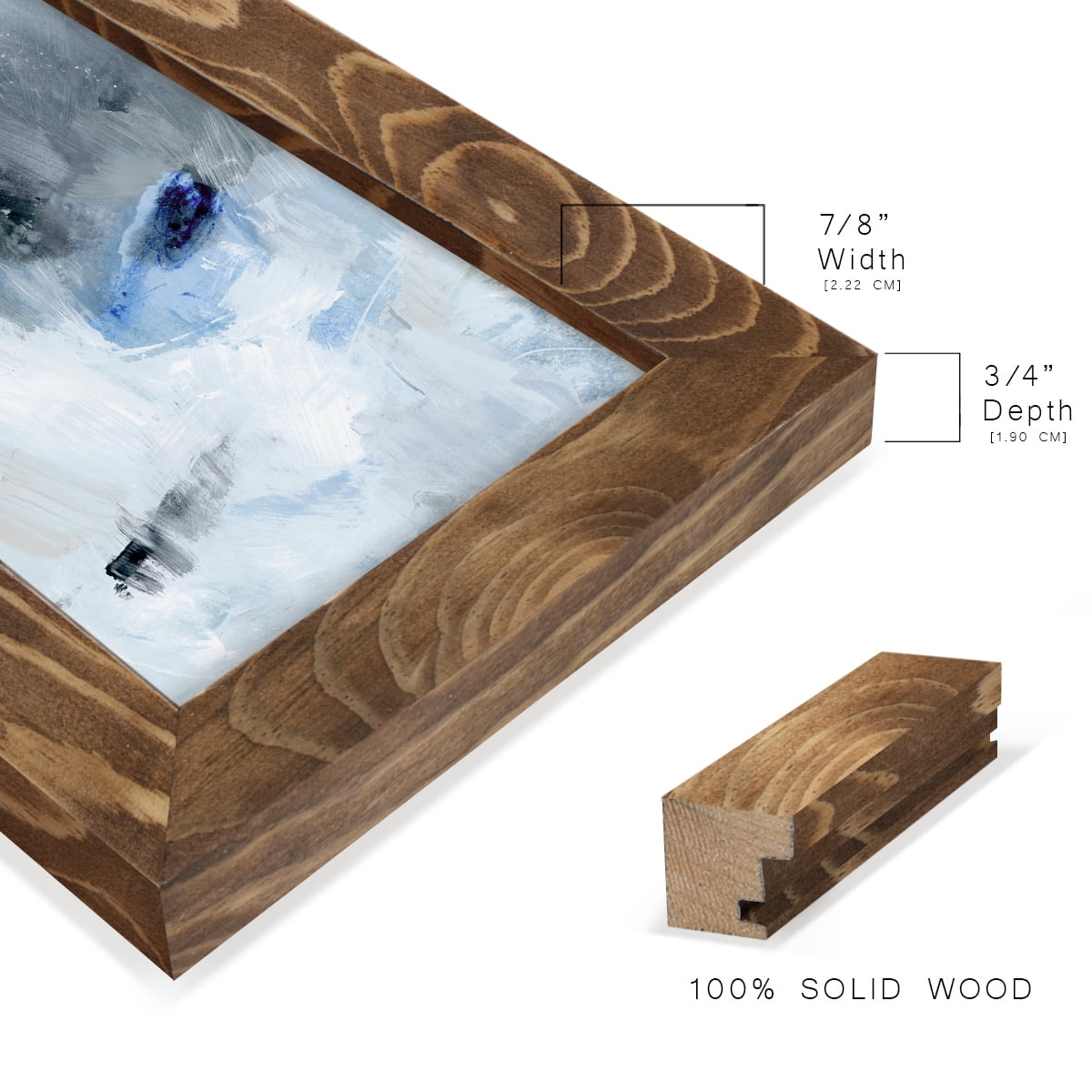Welle II - Framed Print w/glass - Walnut