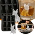 thumbnail image 6 of French Bulldog Ice Cube Mold, 6 Hole Fun Animal Shapes Large French Bull Dog IceCube Tray, 3D Plastic Dog Shape Ice Tray for Whiskey,Cocktail,Bourbon,Cute Novelty French Bulldog Gifts for Decor, 6 of 6