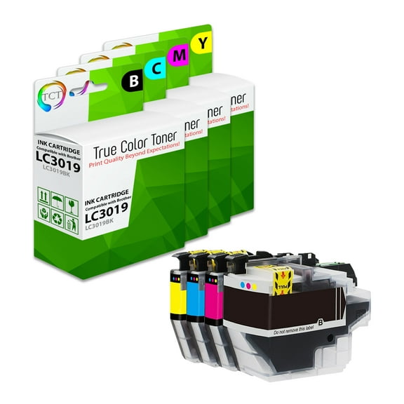 TCT LC3019 Ink Cartridge 4 Pack - Premium Compatible Replacement for Brother LC3019BK LC3019C LC3019M LC3019Y Super High Yield