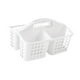 thumbnail image 4 of Cesta de ducha portátil dividida con asa y agujeros Cesta de almacenamiento multiusos Blanco, 4 of 9