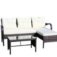thumbnail image 4 of Patio 3-Piece Rattan Sectional Set | Great for Outdoor Socializing and Relaxing | Featuring Comfortable Seat and Back Cushions | Solves Lack of Comfort in Outdoor Seating, 4 of 7