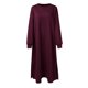 thumbnail image 2 of Gibobby Vestido de manga larga para mujer Vestido largo a la moda para mujer, vestido de sudadera con empalme con capucha(Rojo,CH), 2 of 5