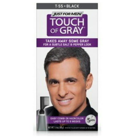 Just For Men Touch Of Gray, Takes Away Some Gray, T55 Black + Facial Hair Remover (Best Color Remover For Black Hair)