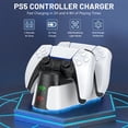 thumbnail image 3 of PS5 Controller Cargador, Soporte de Carga Dual para Controles de Playstation 5 con Indicador LED y Cable de Carga Rápida, Estación de Carga 2H Más Rápida para Playstation 5 DualSense, 3 of 8