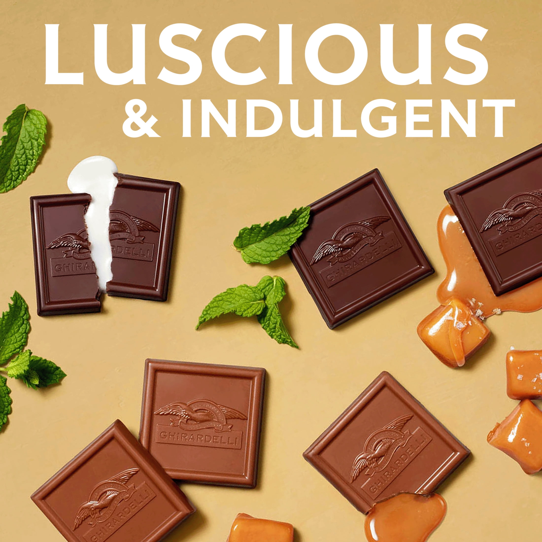 GHIRARDELLI Premium Chocolate Candy SQUARES Assortment, 15.77 oz Bag