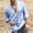 Light Blue, variant on Mens Retro Lace Up Pure Cotton Linen Like Versatile Breathable Lightweight Beach Summer Hippie Boho Shirts Black