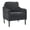 Gray, variant on Mid-Century Modern Side Chair, Chenille Fabric Curved Armchair for Adults, Comfy Reading Chair, Modern Cloud Single Sofa Accent Chair for Bedroom, Living Room, Office & Waiting Room