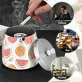 thumbnail image 4 of Yayeee Ashtray with Lid for Cigarette Smokeless Stainless Steel Home Ash Holder, Citrus Slice, 4 of 7