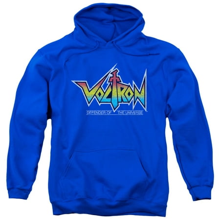 voltron/logo adult pull over hoodie royal blue  drm116b