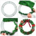 thumbnail image 4 of 6 Pieces Dark Green Wire Wreath Rings Wire Wreath Frame for Christmas New Year Valentines Decoration (10 Inch), 4 of 8